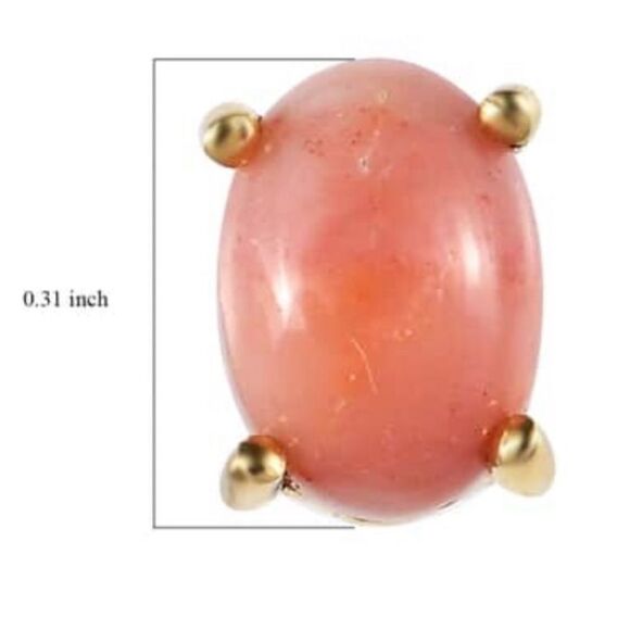 Peach Opal And Sleeping Beauty Turquoise Ring 7 And Earring Set - Picture 4 of 16